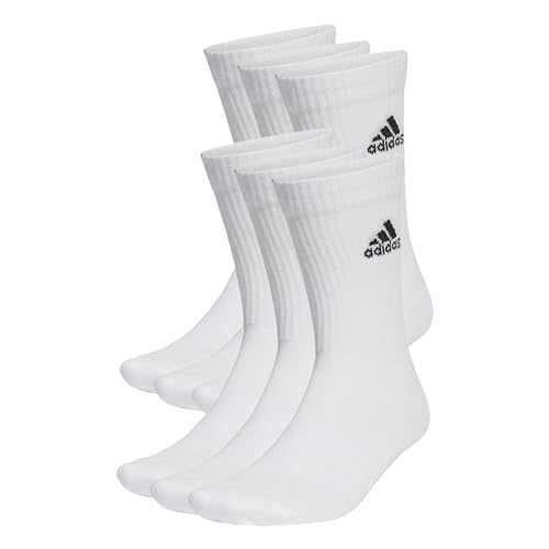 adidas Unisex Cushioned Sportswear Crew Socks 6 Pairs, White/Black, 37-39 von adidas