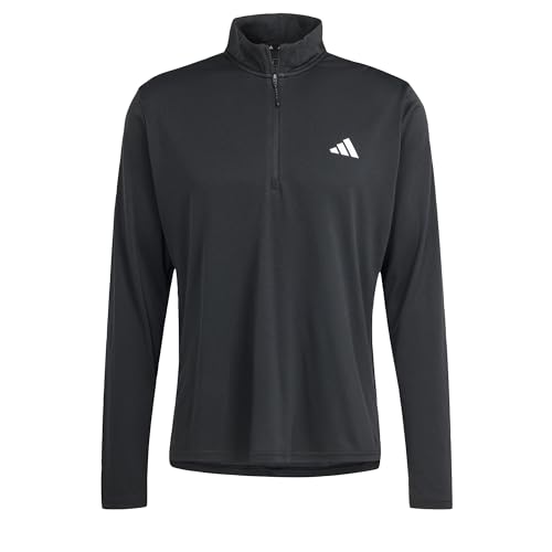 adidas Herren Train Essentials Training 1/4-Zip Long Sleeve Tee Sweatshirt, Black, S von adidas