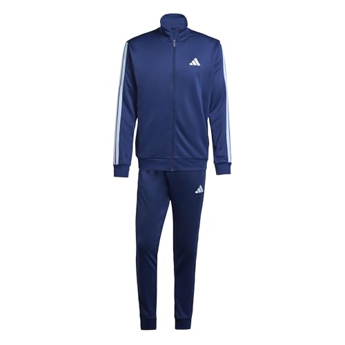 adidas Herren 3 STRIPES FRENCH TERRY TRACKSUITS, dark blue, L von adidas