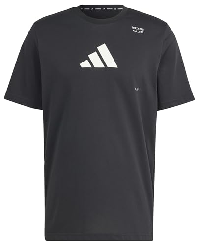 adidas Herren AEROREADY All-Gym Category Graphic Tee T-Shirt, Black, L von adidas