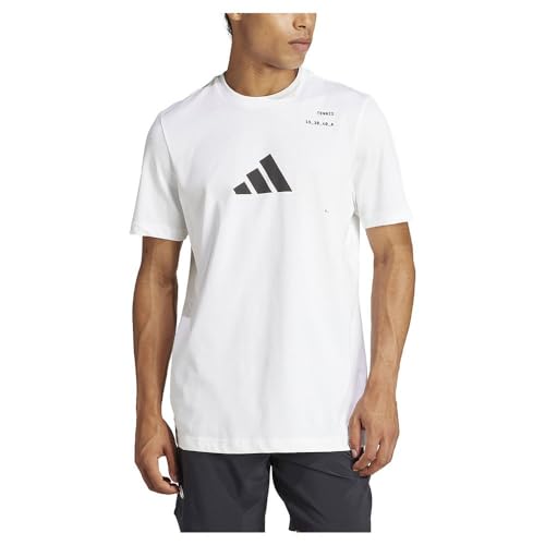 adidas Herren AEROREADY Tennis Category Graphic Tee T-Shirt, White, L adidas Herren AEROREADY Tennis Category Graphic Tee T-Shirt, White, L von adidas