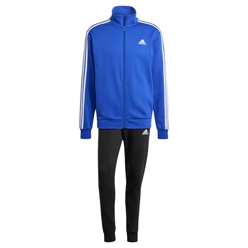 adidas Herren Basic 3-Stripes Fleece Track Suit, Semi Lucid Blue S23, L adidas Herren Basic 3-Stripes Fleece Track Suit, Semi Lucid Blue S23, L von adidas