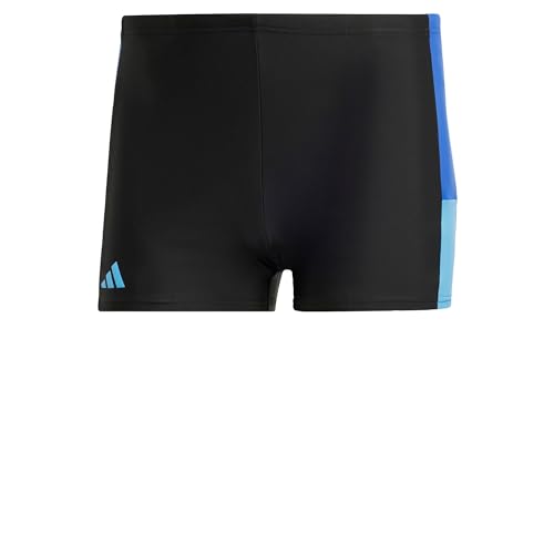 adidas Men's Colorblock Swim Boxers Badehose, Black/Royal Blue/Blue Burst, 30 von adidas