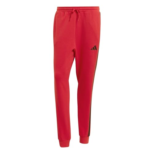 adidas Herren Essential Three Stripes French Terry Pant, Pure Ruby/Black, XXL adidas Herren Essential Three Stripes French Terry Pant, Pure Ruby/Black, XXL von adidas