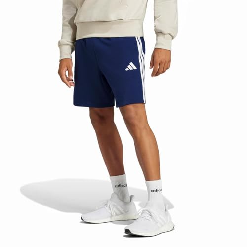adidas Herren Essential Three Stripes French Terry Short, Dark Blue/White, XL adidas Herren Essential Three Stripes French Terry Short, Dark Blue/White, XL von adidas