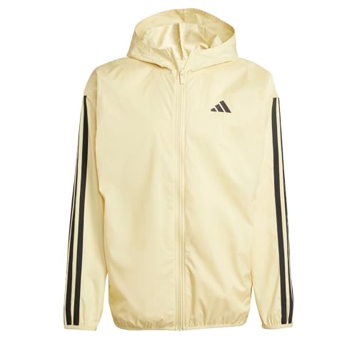 adidas Herren Essential Three Stripes Windbreaker, Powder Yellow/Black, L adidas Herren Essential Three Stripes Windbreaker, Powder Yellow/Black, L von adidas