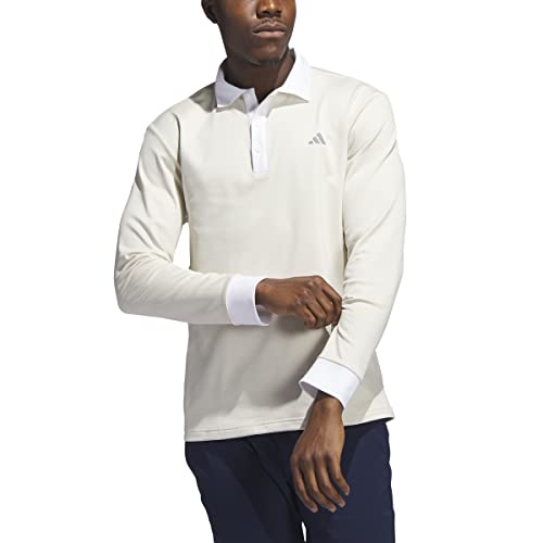 adidas Herren Essentials Long Sleeve Golf Polo Shirt, weiß, XXL von adidas