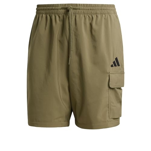 adidas Herren Essentials SMALL Logo Cargo Chelsea Short, Olive Strata/Black, XL adidas Herren Essentials SMALL Logo Cargo Chelsea Short, Olive Strata/Black, XL von adidas