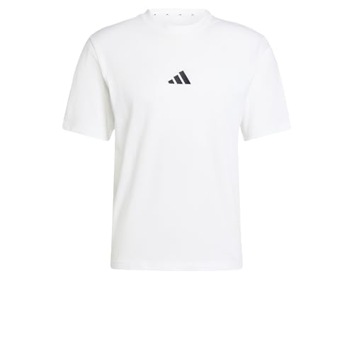 adidas Herren Essentials SMALL Logo Single Jersey Tee, White/Black, XS adidas Herren Essentials SMALL Logo Single Jersey Tee, White/Black, XS von adidas
