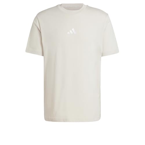 adidas Herren Essentials SMALL Logo Single Jersey Tee, Wonder Alumina/White, M von adidas