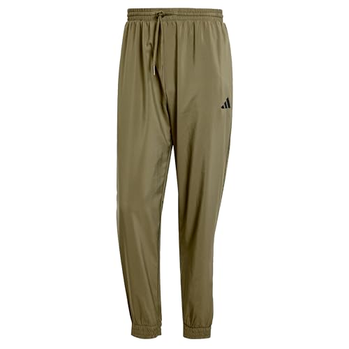 adidas Herren Essentials SMALL Logo Stanford Pant Elasticated, Olive Strata/Black, S adidas Herren Essentials SMALL Logo Stanford Pant Elasticated, Olive Strata/Black, S von adidas