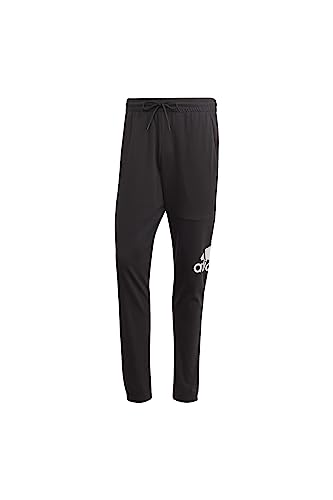 adidas Men's Essentials Single Jersey Tapered Badge of Sport Pants Hose, Black, M Tall von adidas