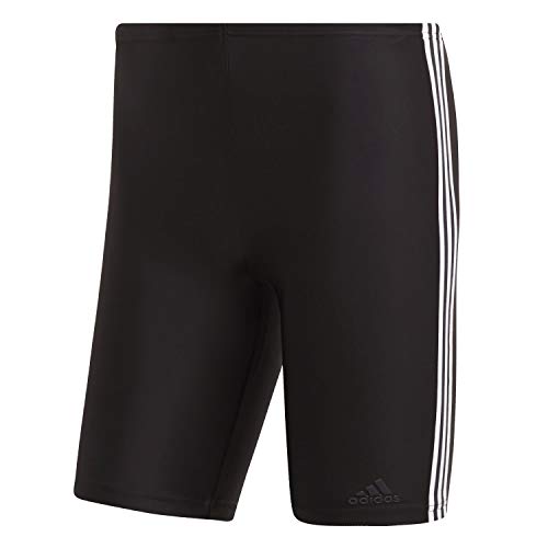 adidas Herren Fitness 3-Streifen Badehose, Black/White, 5 von adidas