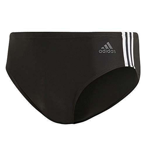 adidas Herren Fitness 3-Streifen Badehose, Schwarz (Black/White), 6 von adidas