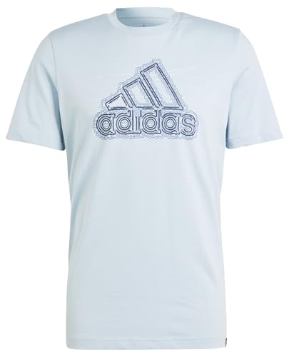 adidas Herren Growth Badge Graphic Tee, Wonder Blue, L Tall von adidas