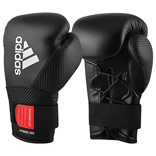 adidas Herren Hybrid 250 Duo Lace Boxhandschuhe, Schwarz, 12 oz adidas Herren Hybrid 250 Duo Lace Boxhandschuhe, Schwarz, 12 oz von adidas