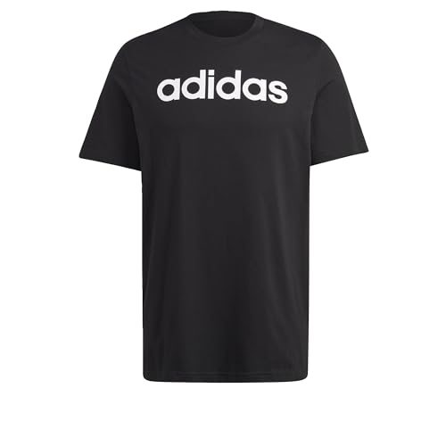 adidas Herren Essentials Single Jersey Linear Embroidered Logo Langarm T-Shirt, Schwarz, S EU von adidas