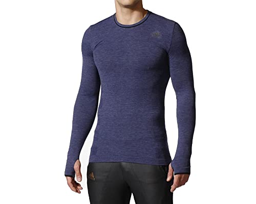 adidas Herren Laufshirt Adistar Wool Primeknit Langarm Shirt, Marine, M von adidas