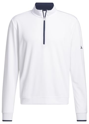 adidas Herren Lightweight Half-Zip Top, White, XXL von adidas