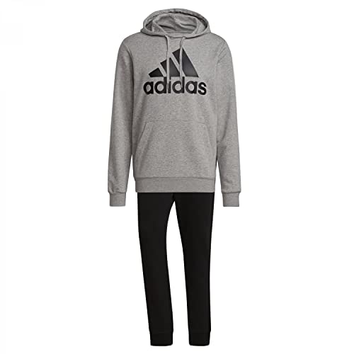 adidas Herren M Bl Ft Hd Trainingsanzug, Top:medium Grey Heather/Black Bottom:black/White, L EU adidas Herren M Bl Ft Hd Trainingsanzug, Top:medium Grey Heather/Black Bottom:black/White, L EU von adidas