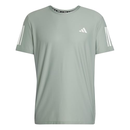 adidas Herren Own The Run Tee, Silver Green, S adidas Herren Own The Run Tee, Silver Green, S von adidas