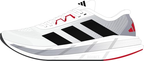 adidas Herren Questar 3 Laufschuhe, FTWR White/core Black/Pure Ruby, 41 EU, FTWR White Core Black Pure Ruby, 42 EU von adidas