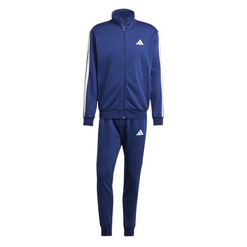 adidas Herren SPORTSWEAR BASIC 3 STRIPES FLEECE TRACKSUIT, Dark Blue, XS adidas Herren SPORTSWEAR BASIC 3 STRIPES FLEECE TRACKSUIT, Dark Blue, XS von adidas