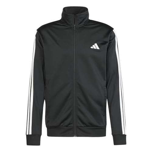 adidas Herren SPORTSWEAR BASIC 3 STRIPES TRICOT TRACKSUIT, Black, XXL adidas Herren SPORTSWEAR BASIC 3 STRIPES TRICOT TRACKSUIT, Black, XXL von adidas