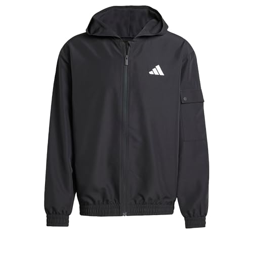 adidas Herren SPORTSWEAR WOVEN CARGO TRACKSUIT, Black, S von adidas