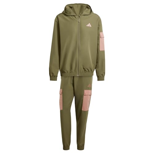adidas Herren SPORTSWEAR WOVEN CARGO TRACKSUIT, Olive Strata, XXL adidas Herren SPORTSWEAR WOVEN CARGO TRACKSUIT, Olive Strata, XXL von adidas