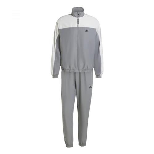 adidas Herren SPORTSWEAR WOVEN COLORBLOCK TRACKSUIT Jogginganzug, grey four/grey two, von adidas