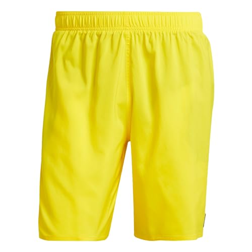 adidas Men's Solid CLX Classic-Length Swim Shorts Badehose, Yellow/Black, XL von adidas