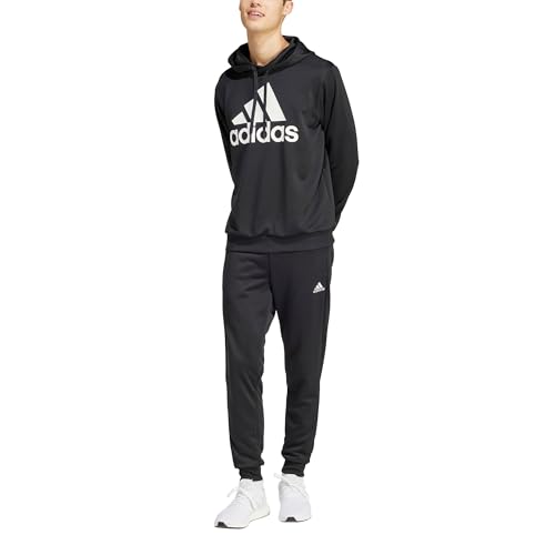 adidas Men's Sportswear French Terry Hooded Track Suit Trainingsanzug, Black, S von adidas