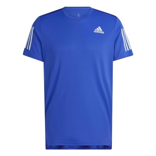 Adidas Herren T-Shirt (Short Sleeve) Own The Run Tee, Lucid Blue/Reflective Silver, IC7640, M von adidas