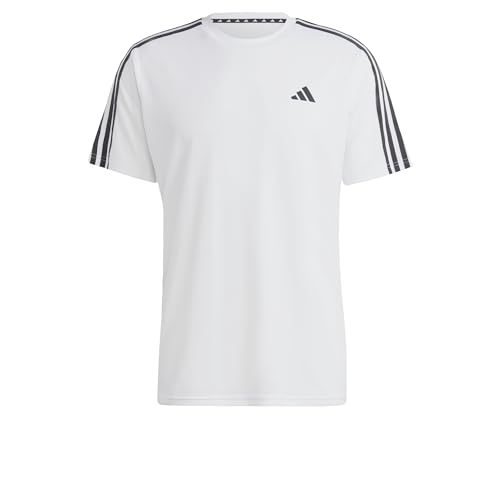 adidas Herren T-Shirt (Short Sleeve) Tr-Es Base 3S T, White/Black, IB8151, XL von adidas