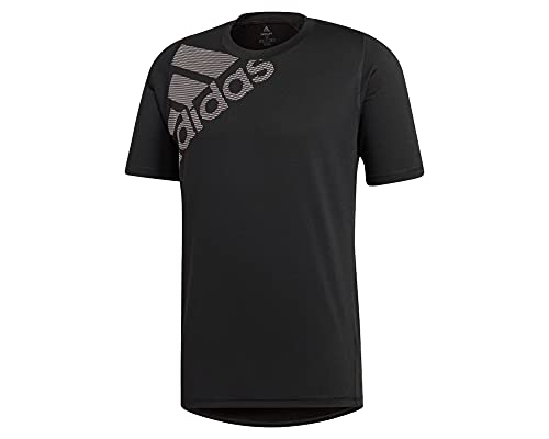 adidas Herren T-Shirt FreeLift Badge of Sport, Black, L, DU0902 von adidas