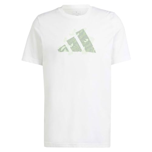 adidas Men's AEROREADY Tennis Logo Slam Graphic Tee T-Shirt, white, M von adidas