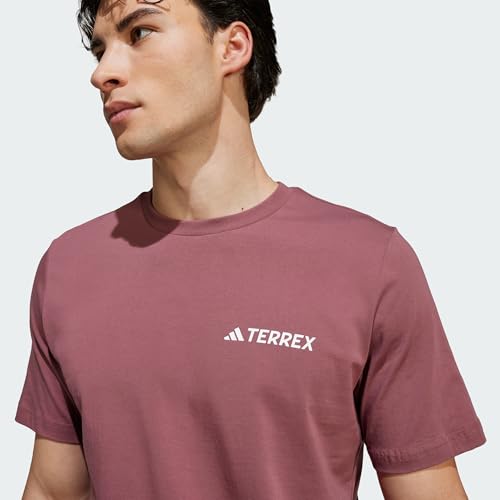 adidas Herren Terrex Graphic T-Shirt, Burgundy, L von adidas