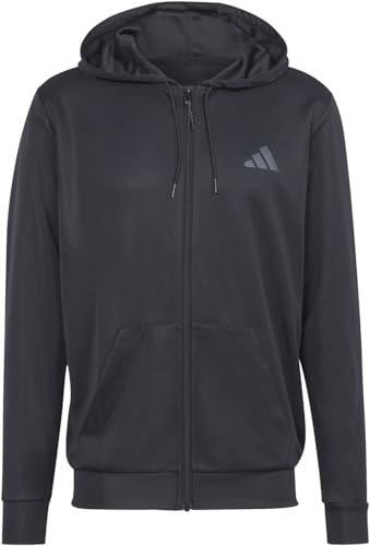 adidas Herren Train Essentials Seasonal Full-Zip Hoodie, Black, L adidas Herren Train Essentials Seasonal Full-Zip Hoodie, Black, L von adidas