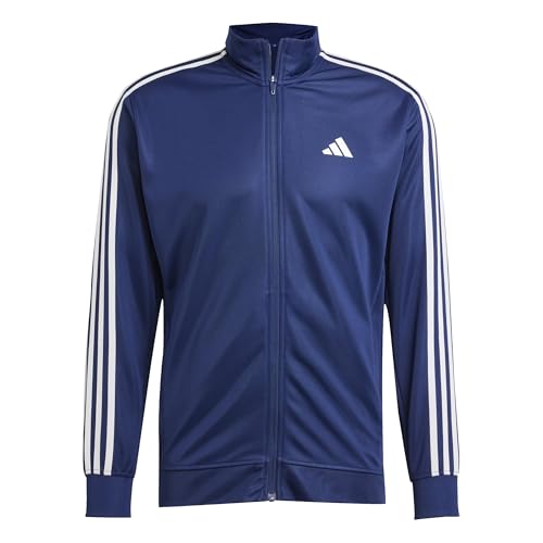 adidas Herren Train Essentials 3-Stripes Training Hooded Track Top, Dark Blue, M adidas Herren Train Essentials 3-Stripes Training Hooded Track Top, Dark Blue, M von adidas