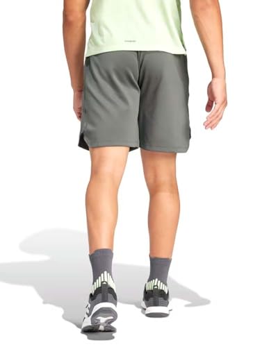 adidas Men's Workout Logo Knit Shorts Freizeit, Legend ivy/Black, XL 5 inch von adidas