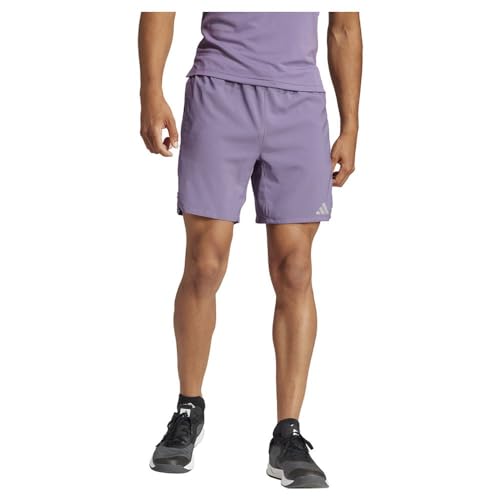 adidas Men's HIIT Workout 3-Stripes Shorts Freizeit, Shadow Violet, S 9 inch von adidas