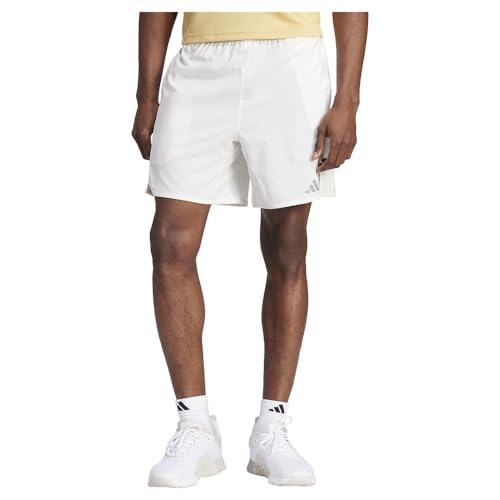 adidas Men's HIIT Workout 3-Stripes Shorts Freizeit, Chalk White, S 9 inch von adidas