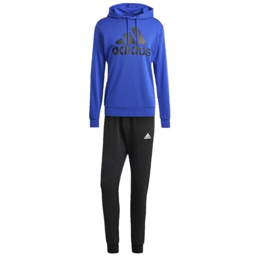 adidas Herren-Trainingsanzug mit großem Logo, Semi Lucid Blau/Schwarz, XL von adidas