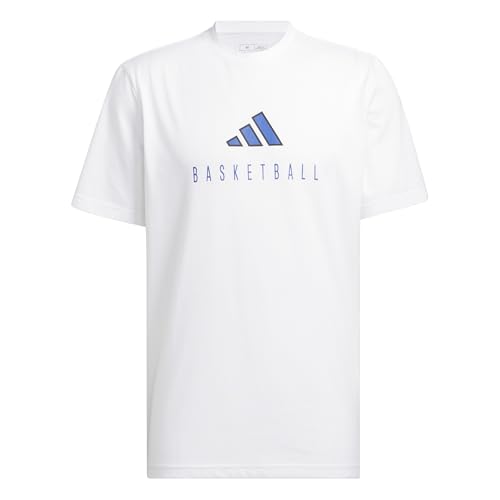 adidas Herren Worldwide Hoops Logo Performance Graphic Tee, White, 3XL von adidas