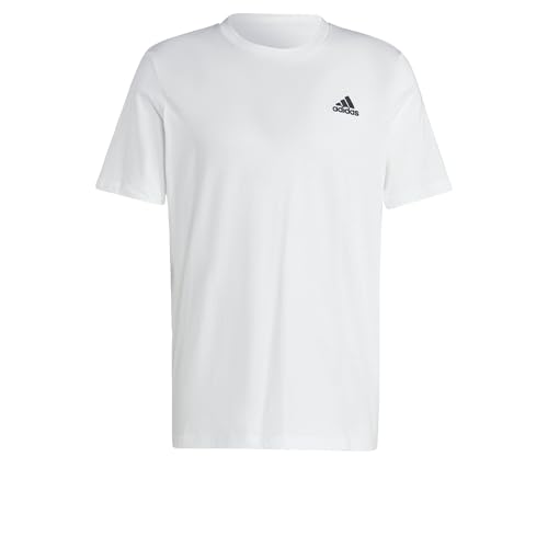 adidas Herren Essentials Single Jersey Embroidered Small Logo Tee, White, XXS von adidas