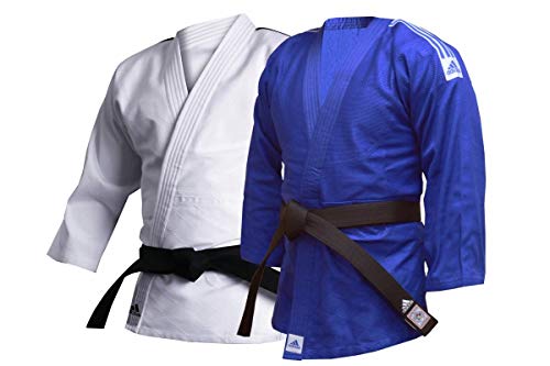 adidas Judoanzug für Kampfsport, 500 g, Trainings-Judoanzug – 500 g Kampfsport-Studenten., J500, blau, 150 von adidas