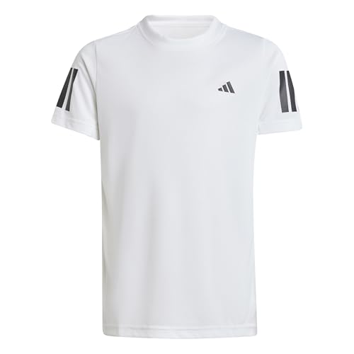 adidas Jungen Boys Club Tennis 3-Stripes T-Shirt, White, 5-6 Years adidas Jungen Boys Club Tennis 3-Stripes T-Shirt, White, 5-6 Years von adidas