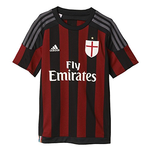 adidas Jungen Kurzarm Heimtrikot AC Mailand Replica, Black/Victory Red/Granite, 164 adidas Jungen Kurzarm Heimtrikot AC Mailand Replica, Black/Victory Red/Granite, 164 von adidas