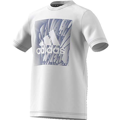 adidas Jungen T-Shirt YB MH Box Tee, White, 9-10Y, ED7250 von adidas